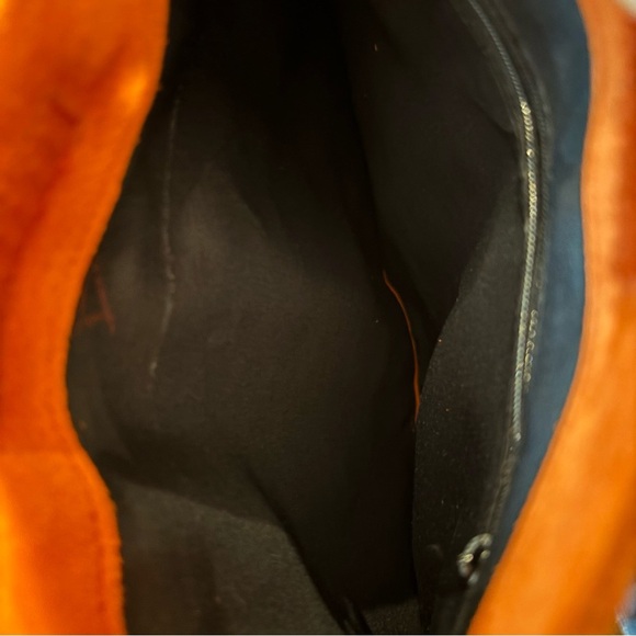 BAG TOTE PURSE Suede Orange Unbranded Shoulder Bag with Fringe - Picture 10 of 13